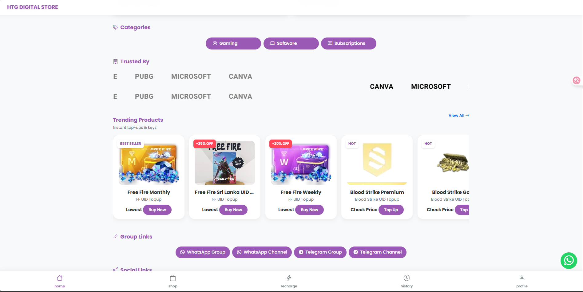HTG DIGITAL STORE (Screenshot 2)