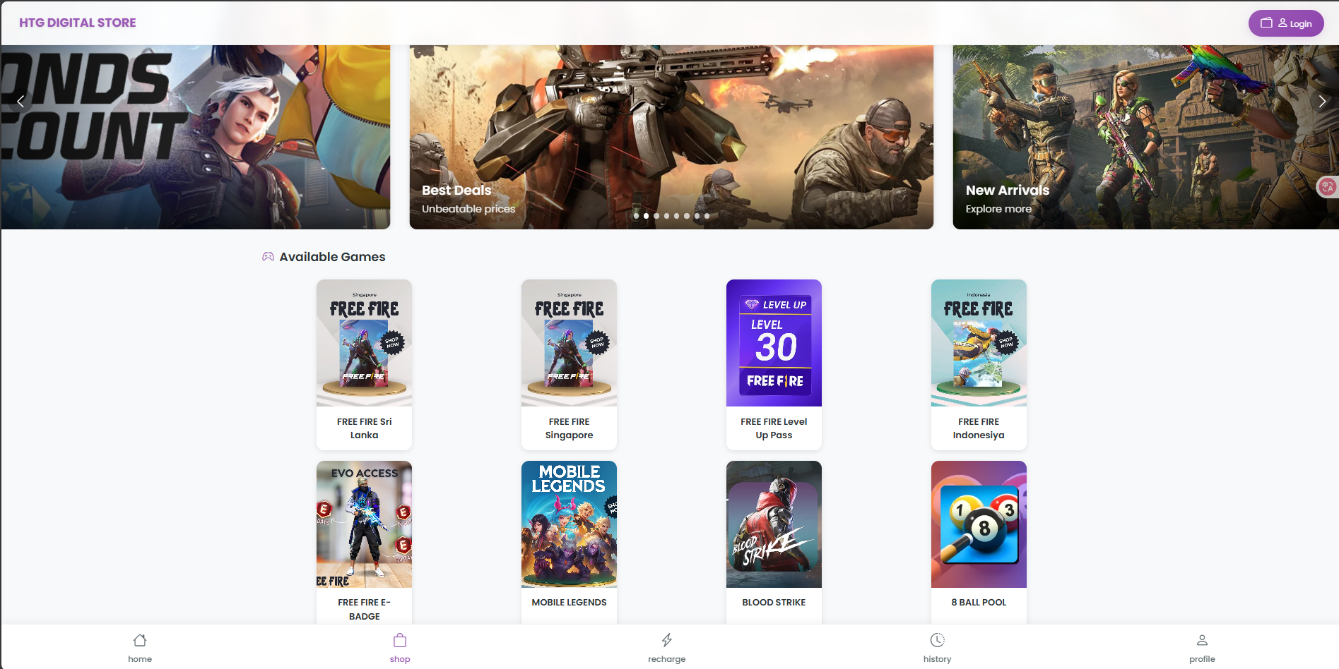 HTG DIGITAL STORE (Screenshot 1)