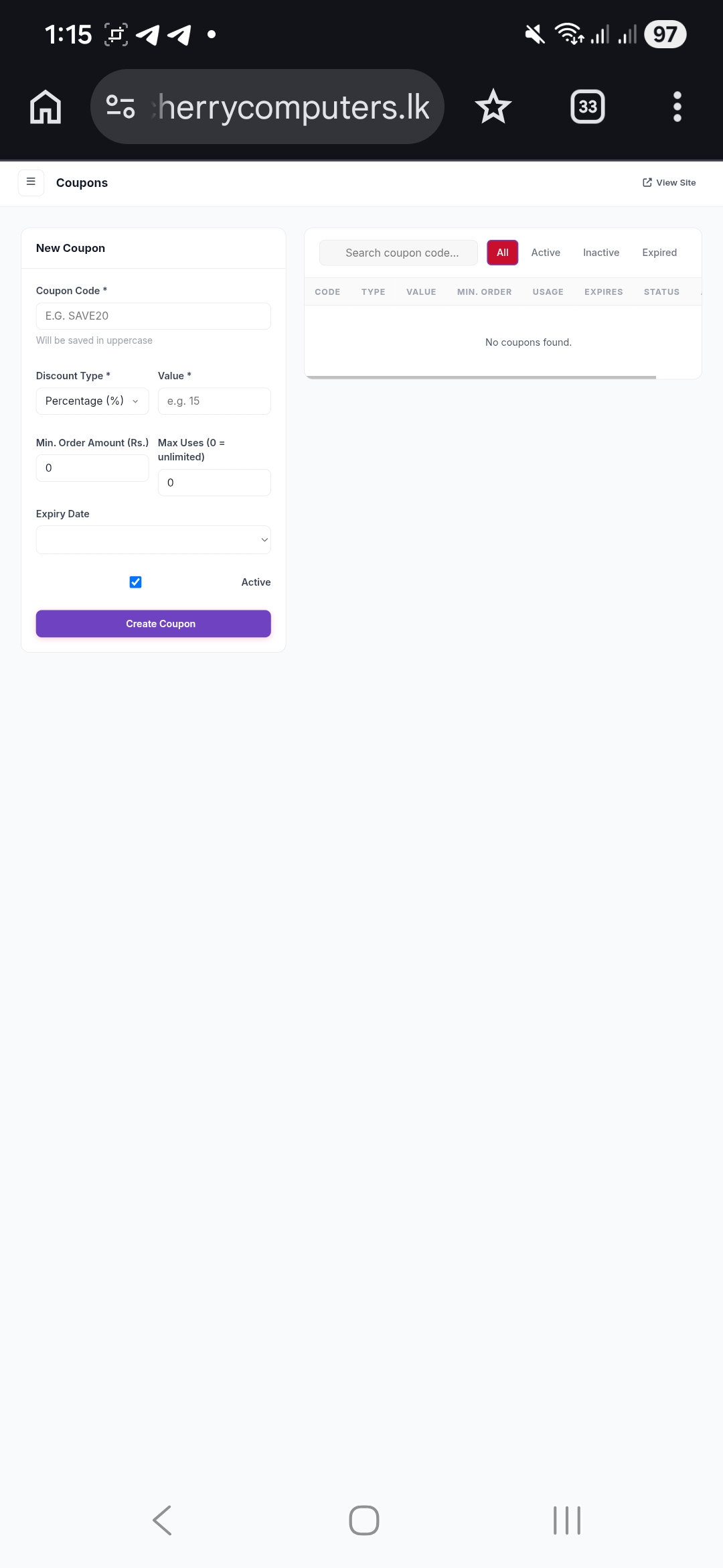 Mr Cherry - E commerce Website (Screenshot 5)