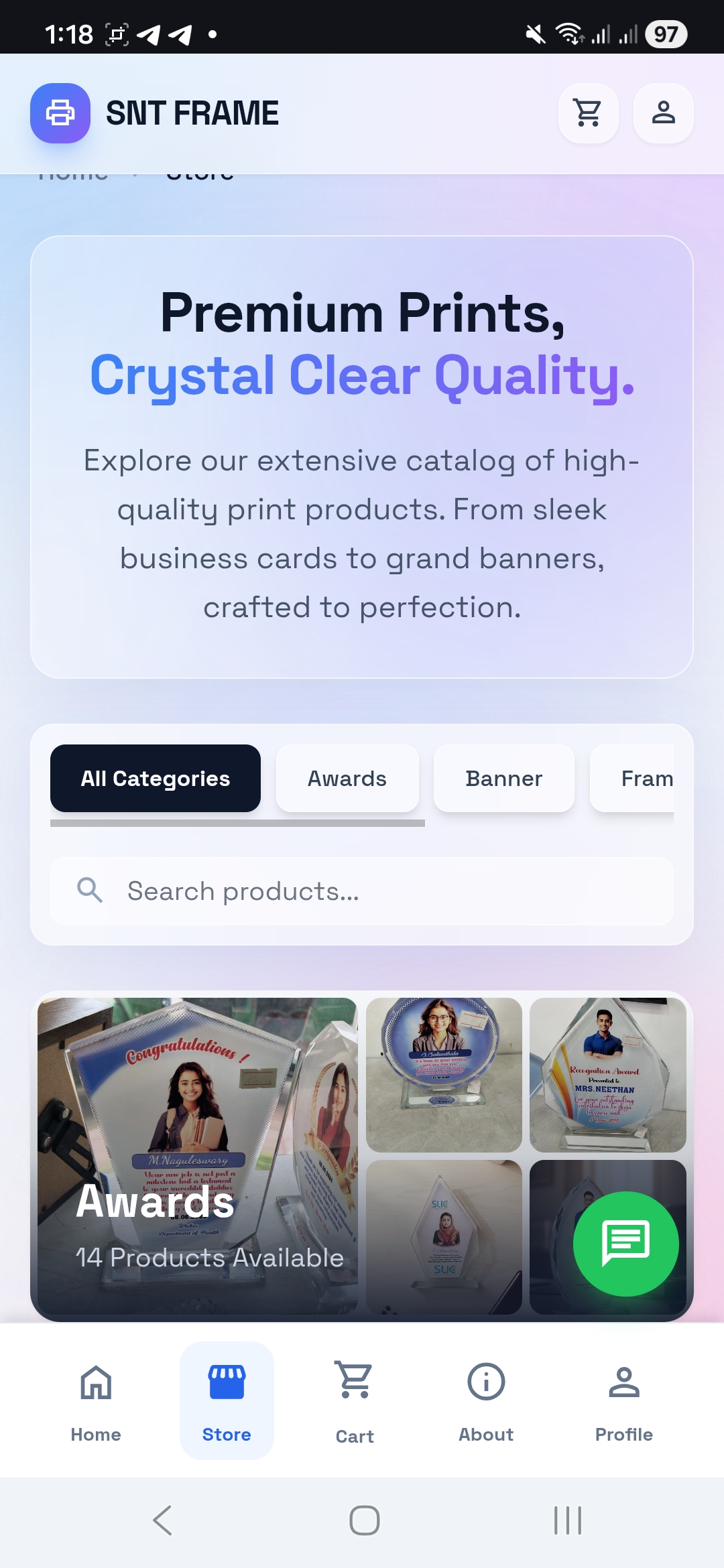 SNT frame - E commerce Website and pos system.