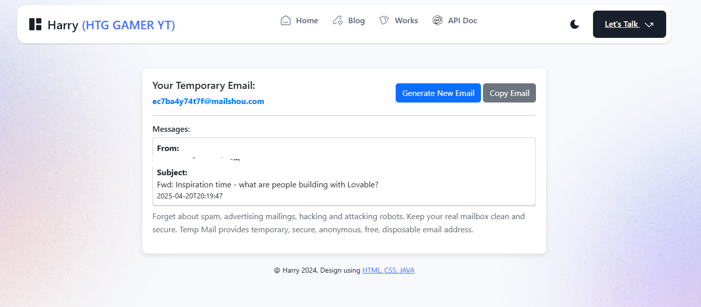 Temporary Mail